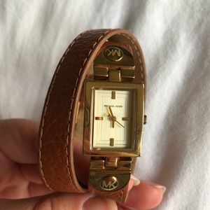 Michael Kors Leather Brown Wraparound Watch